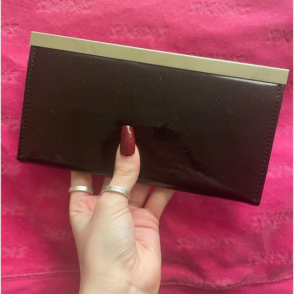 3 for $12 Black and Silver 2010’s Glitter Flat Clutch Wallet Skinny Slim Profile - Picture 2 of 4